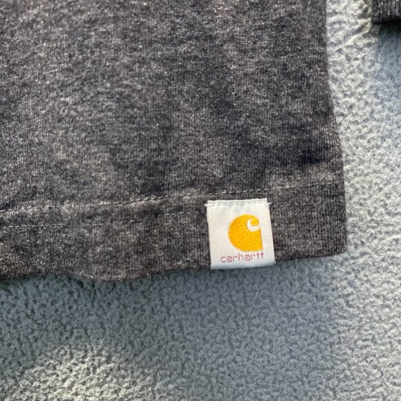 Carhartt Men’s Size 2XL Relaxed Fit Shirt Long Sleeve,Dark Gray  Logo - Picture 11 of 12